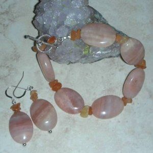 STERLING SILVER AWESOME BRAZILIAN AVENTURINE BRACELET